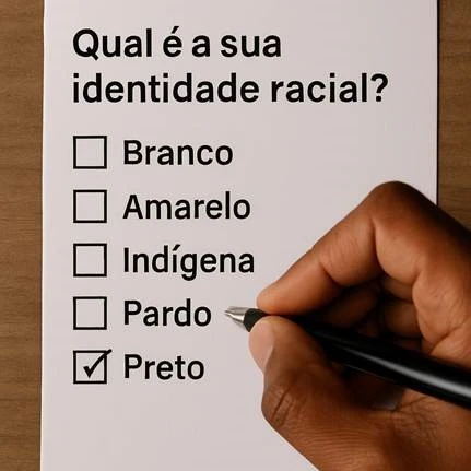 Foto de checklist com a pergunta "Qual é sua identidade racial?"